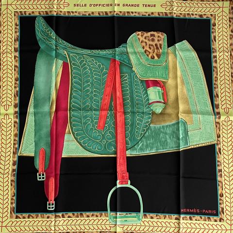 A variation of the Hermès scarf `Selle d'officier en grande tenue ` first edited in 2012 by `Wlodek Kaminski`
