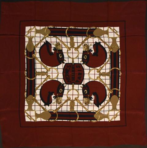 A variation of the Hermès scarf `Sellier` first edited in 2009 by `Henri d'Origny`