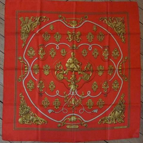 A variation of the Hermès scarf `Sésame ` first edited in 1971 by `Philippe Ledoux`