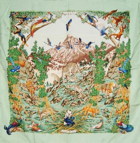 A variation of the Hermès scarf `Sichuan` first edited in 1995 by `Robert Dallet`