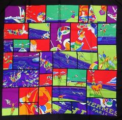 A variation of the Hermès scarf `Soie libre ` first edited in 2009 by `Virginie Jamin`