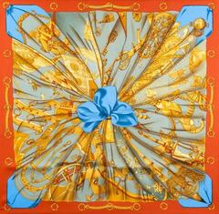 A variation of the Hermès scarf `Soleil de soie ` first edited in 1995 by `Caty Latham`