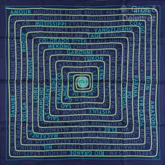 A variation of the Hermès scarf `Les sources de la vie ` first edited in 2005 by `Fred Rawyler `