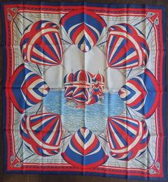 A variation of the Hermès scarf `Spinnakers` first edited in 1983 by `Julie Abadie`