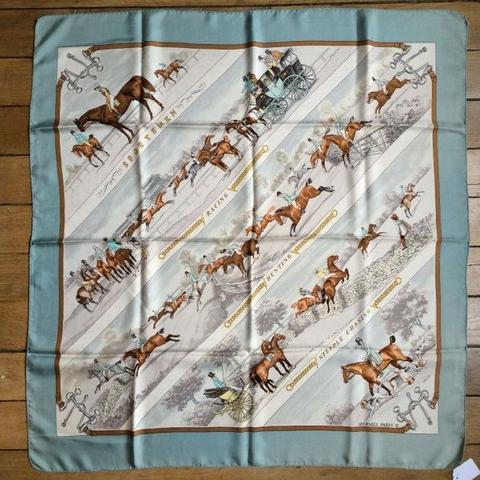 A variation of the Hermès scarf `Sportsmen` first edited in 1970 by `Philippe Ledoux`