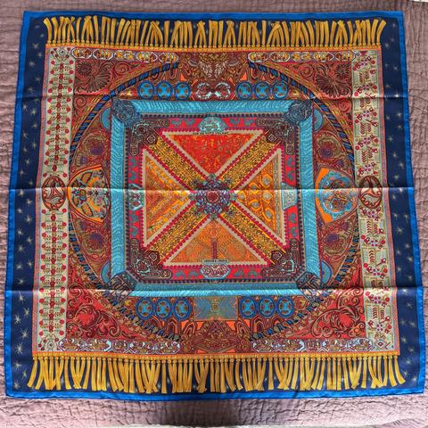 A variation of the Hermès scarf `Sur un tapis volant` first edited in 2006 by `Annie Faivre`