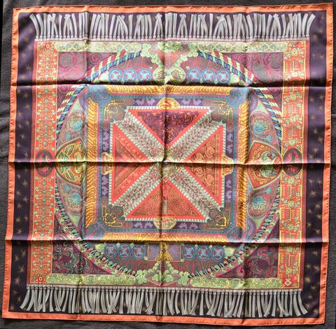 A variation of the Hermès scarf `Sur un tapis volant` first edited in 2006 by `Annie Faivre`