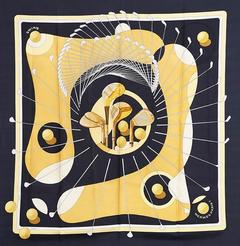 A variation of the Hermès scarf `Swing` first edited in 1979 by `Julie Abadie`