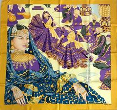 A variation of the Hermès scarf `Splendeur des maharajas II ` first edited in 2002 by `Catherine Baschet`