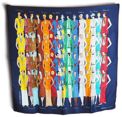 Hermès Les Sportives scarf in blue by Archives Hermès, 2013