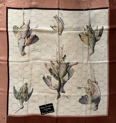 A variation of the Hermès scarf `Tableau de chasse` first edited in 1949 by `Henri de Linarès`