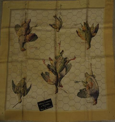 A variation of the Hermès scarf `Tableau de chasse` first edited in 1949 by `Henri de Linarès`