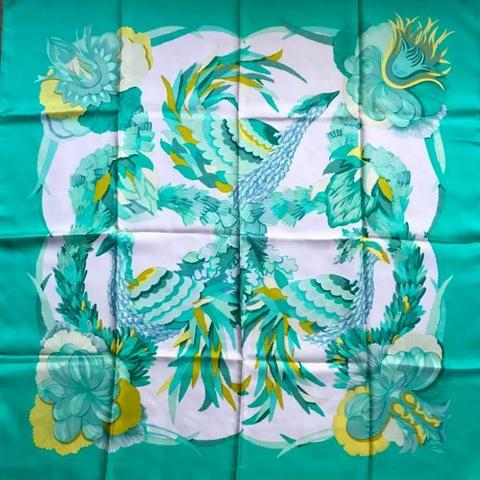 A variation of the Hermès scarf `Tahiti` first edited in 1971 by `Caty Latham`