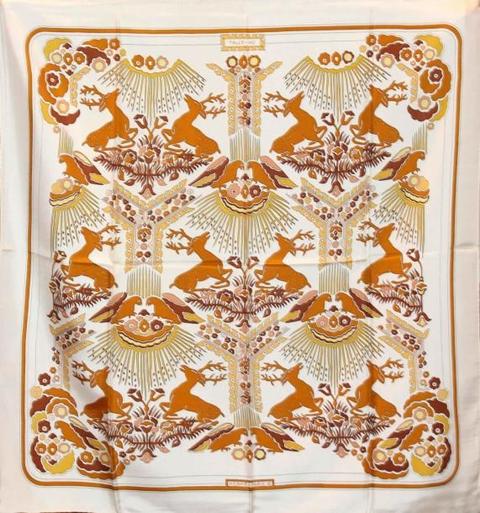 A variation of the Hermès scarf `Tally-ho` first edited in 1975 by `Karin Swildens`