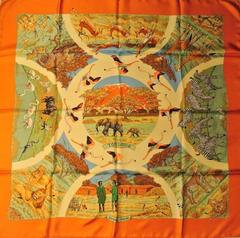 A variation of the Hermès scarf `Tanzanie ` first edited in 1997 by `Robert Dallet`