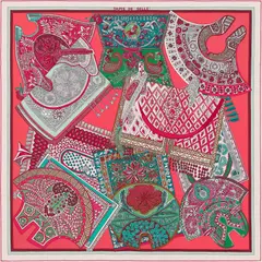 A variation of the Hermès scarf `Tapis de selle` first edited in 2020 by `Annie Faivre`