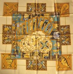 A variation of the Hermès scarf `Tarot` first edited in 1991 by `Annie Faivre`