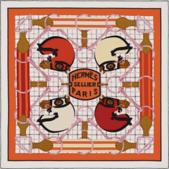 A variation of the Hermès scarf `Tatersale` first edited in 2014 by `Henri d'Origny`