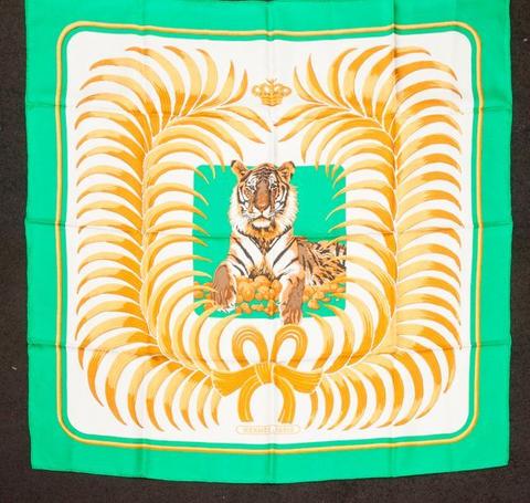 A variation of the Hermès scarf `Tigre royal` first edited in 1977 by `Christiane Vauzelles`