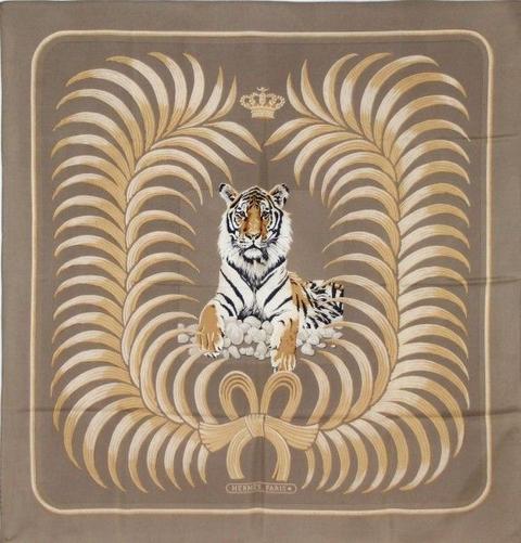 A variation of the Hermès scarf `Tigre royal` first edited in 1977 by `Christiane Vauzelles`