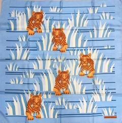 A variation of the Hermès scarf `Tigres dans les herbes ` first edited in 1979 by `Joachim Metz`