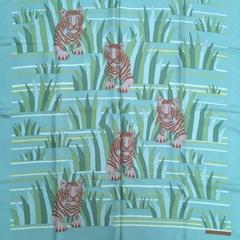 A variation of the Hermès scarf `Tigres dans les herbes ` first edited in 1979 by `Joachim Metz`