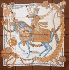 A variation of the Hermès scarf `Le timbalier` first edited in 1961 by `Marie-Françoise Héron`