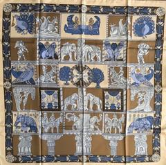 A variation of the Hermès scarf `Torana ` first edited in 1987 by `Annie Faivre`