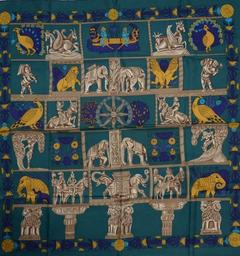 A variation of the Hermès scarf `Torana ` first edited in 1987 by `Annie Faivre`