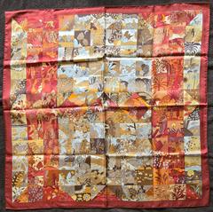 A variation of the Hermès scarf `Tout en quilt` first edited in 2008 by `Caty Latham`