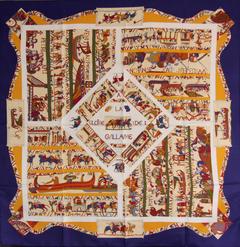 A variation of the Hermès scarf `À la gloire de Guillaume` first edited in 1991 by `Loïc Dubigeon`