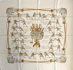 A variation of the Hermès scarf `Traité des armes ` first edited in 1951 by `Hugo Grygkar`