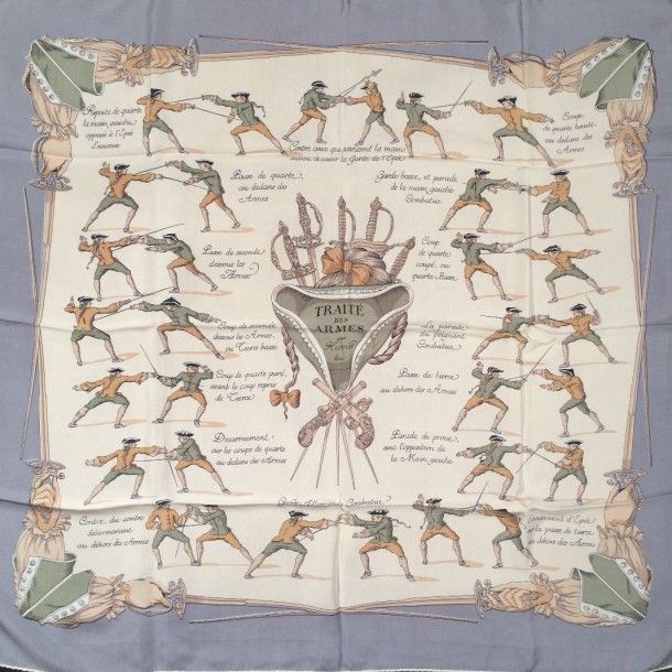 Traité des armes blue - Hermès Scarf Details | Scarf Sage