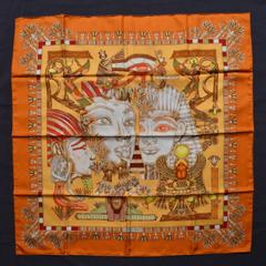 A variation of the Hermès scarf `Trésor du nil ` first edited in 2003 by `Joachim Metz`