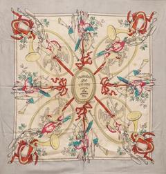 A variation of the Hermès scarf `Trophées de chasse ` first edited in 1946 by `Hugo Grygkar`