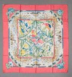 A variation of the Hermès scarf `Tropiques` first edited in 1987 by `Laurence Bourthoumieux`