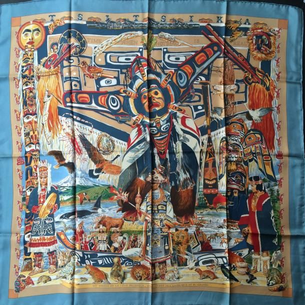 Tsitsika blue - Hermès Scarf Details | Scarf Sage