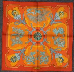 A variation of the Hermès scarf `Tsubas ` first edited in 1971 by `Christiane Vauzelles`