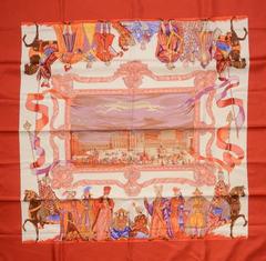 A variation of the Hermès scarf `Turqueries en l'honneur de mr et t ` first edited in 2003 by `Jean-Christophe Donnadieu`