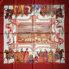 A variation of the Hermès scarf `Turqueries en l'honneur de mr et t ` first edited in 2003 by `Jean-Christophe Donnadieu`