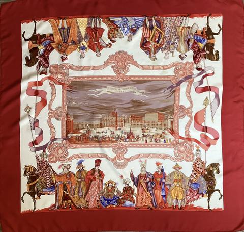 A variation of the Hermès scarf `Turqueries en l'honneur de mr et t` first edited in 2003 by `Jean-Christophe Donnadieu`