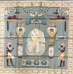 A variation of the Hermès scarf `Tutankhamun ` first edited in 1976 by `Vladimir Rybaltchenko`