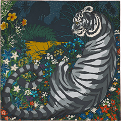 A variation of the Hermès scarf `Tyger tyger` first edited in 2015 by `Alice Shirley`