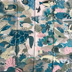 A variation of the Hermès scarf `Under the waves ` first edited in 2016 by `Alice Shirley`