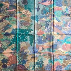 A variation of the Hermès scarf `Under the waves ` first edited in 2016 by `Alice Shirley`