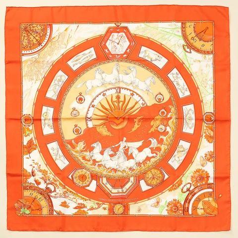 A variation of the Hermès scarf `Vacheron constantin` first edited in 2002 by `Laurence Bourthoumieux`