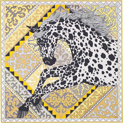 A variation of the Hermès scarf `Appaloosa des steppes` first edited in 2017 by `Alice Shirley`