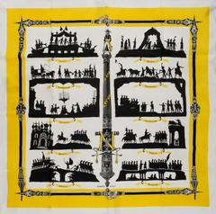 A variation of the Hermès scarf `Victoire B` first edited in 1949 by `Hugo Grygkar`
