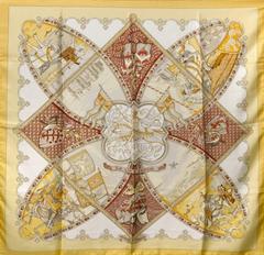 A variation of the Hermès scarf `La vie à cheval ` first edited in 2001 by `Laurence Bourthoumieux`