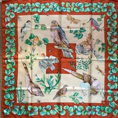 A variation of the Hermès scarf `La vie au grand air ` first edited in 1990 by `Antoine De Jacquelot`